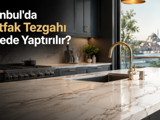Mutfak tezgahı nerede yaptırılır sorusuna cevap: modern mutfakta çimstone tezgah örneği