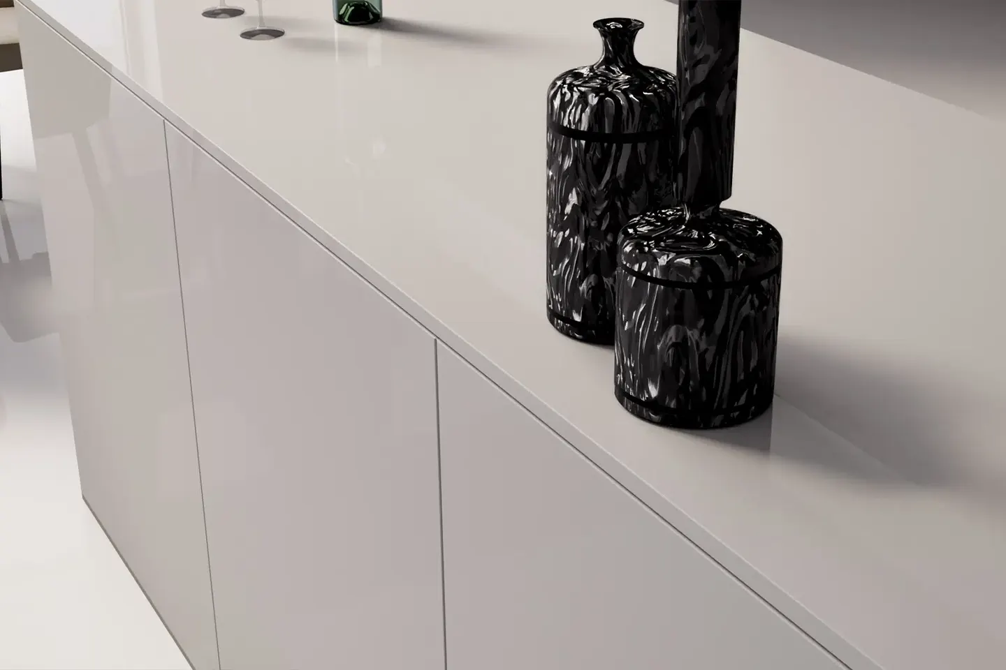 Lamar Crystal White Tezgah uygulama görseli